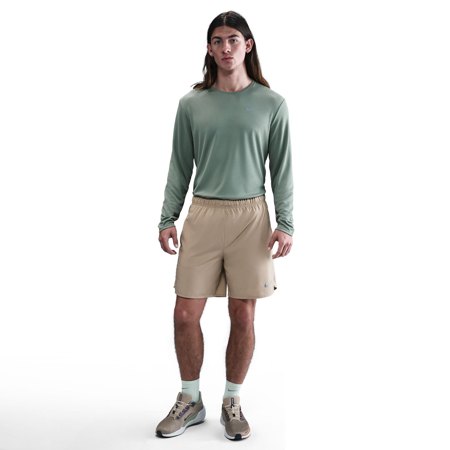 Nike Miler UV Camiseta De Running Hombres-Salvia