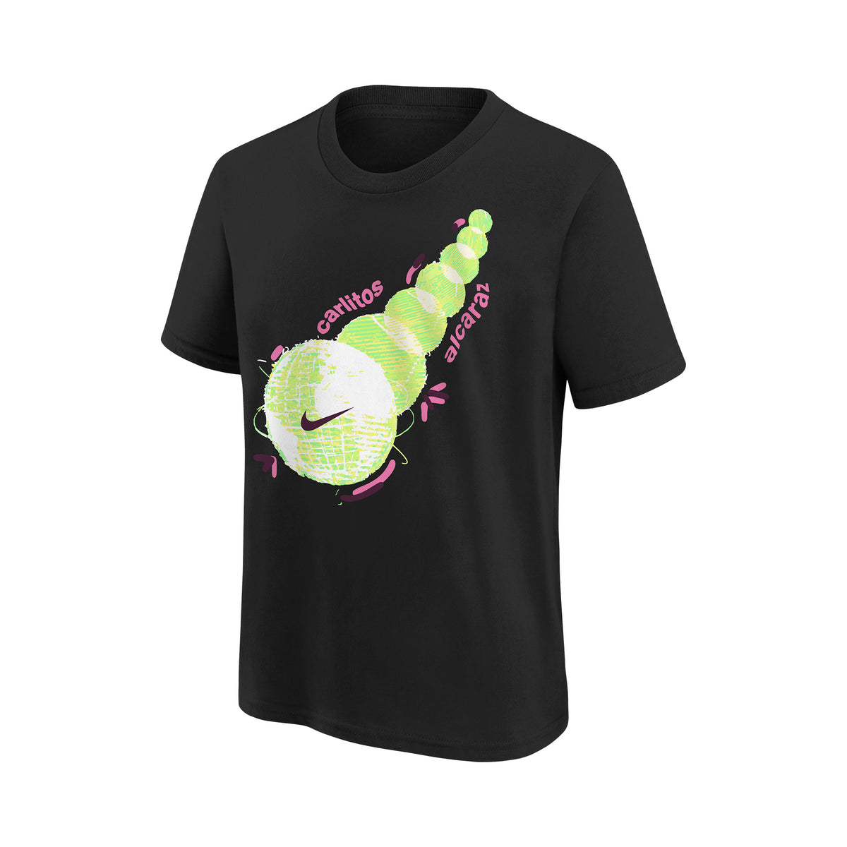 Nike Carlos Alcaraz Camiseta De Manga Corta Chicos-Negro