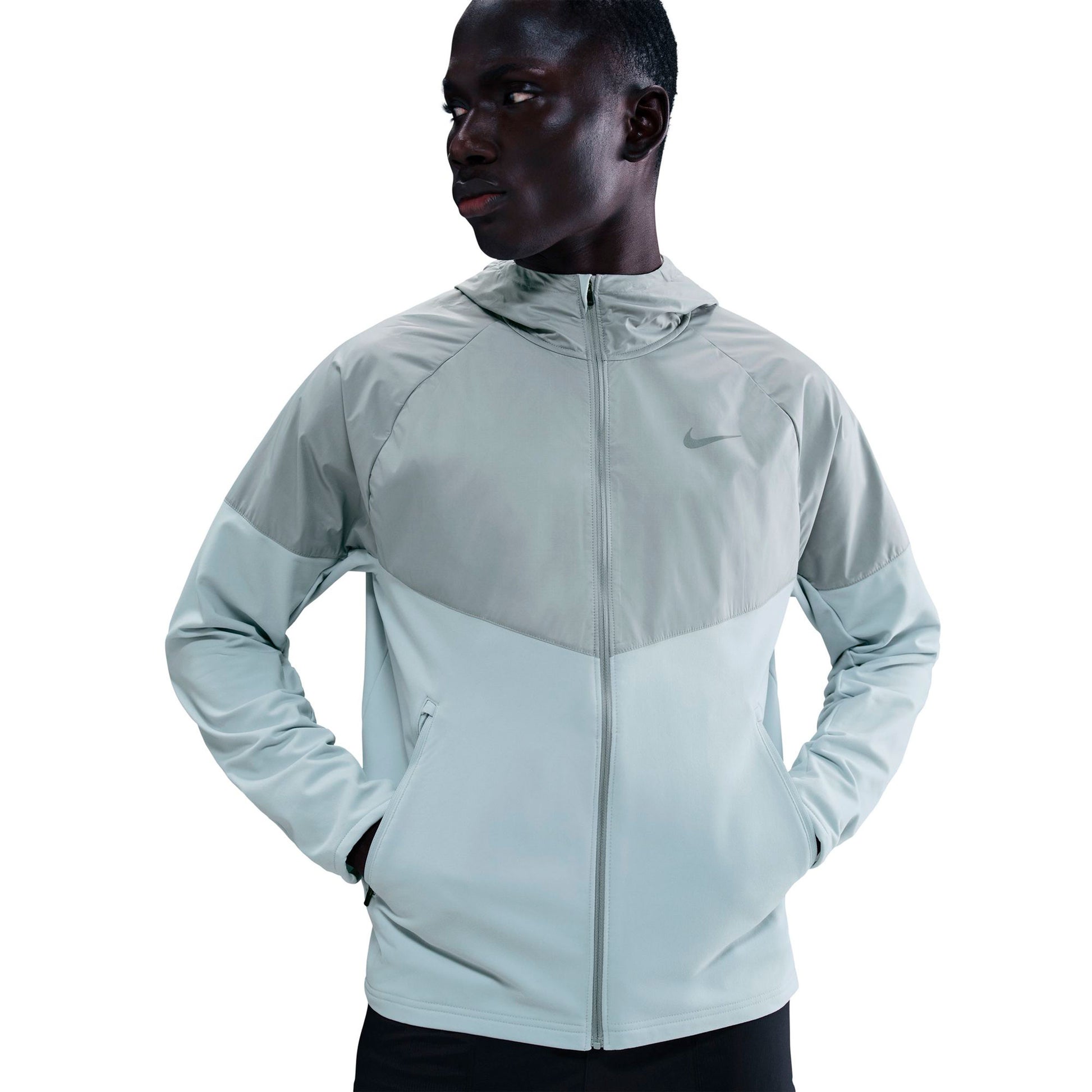 Nike Miler Chaqueta para correr Hombres - gris, plateado
