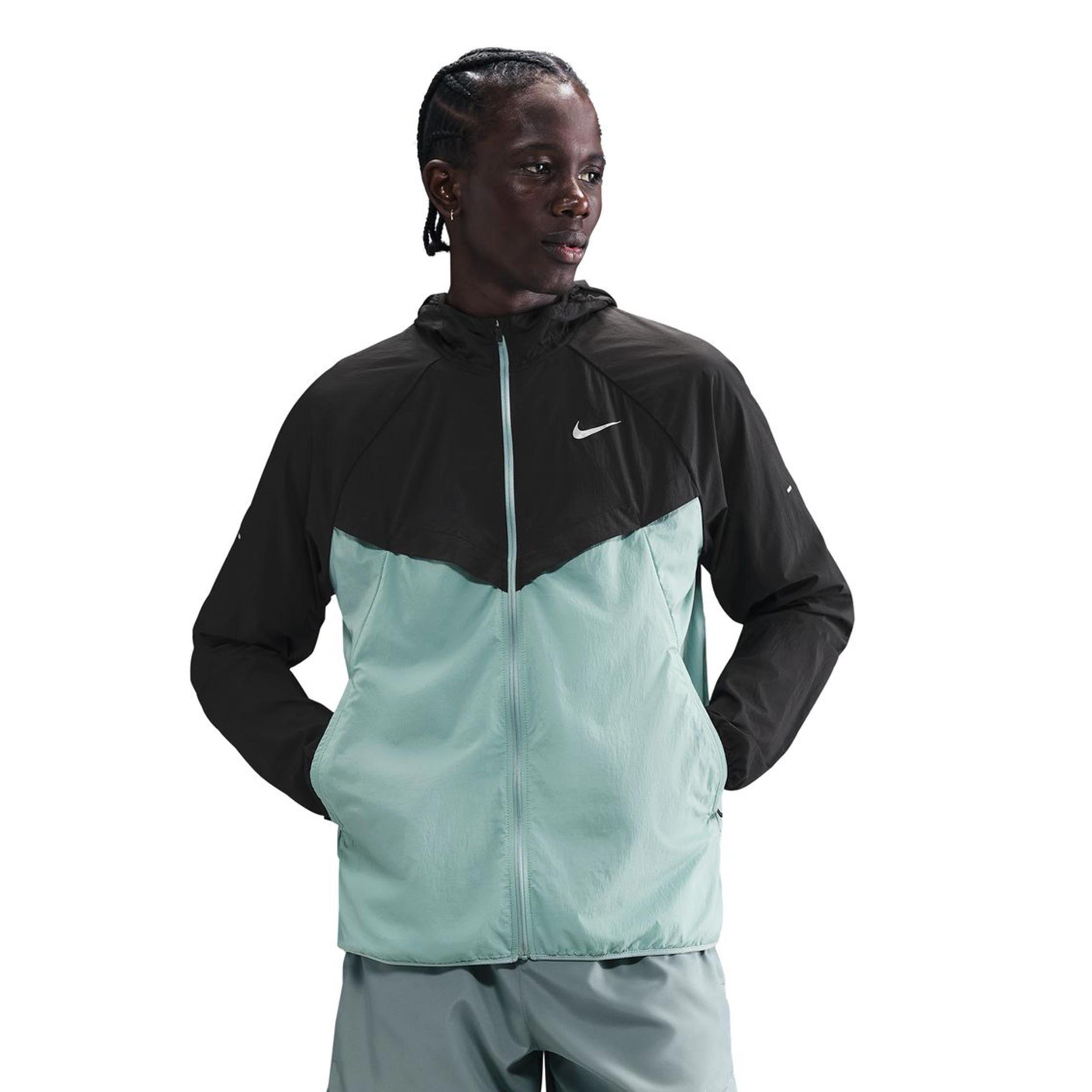Nike Stride Chaqueta para correr Hombres - negro, turquesa
