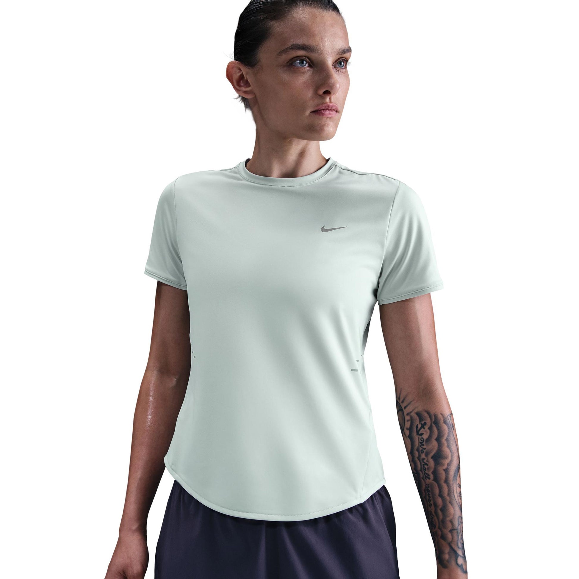 Nike Swift Camiseta de running Mujeres - oliva, plateado