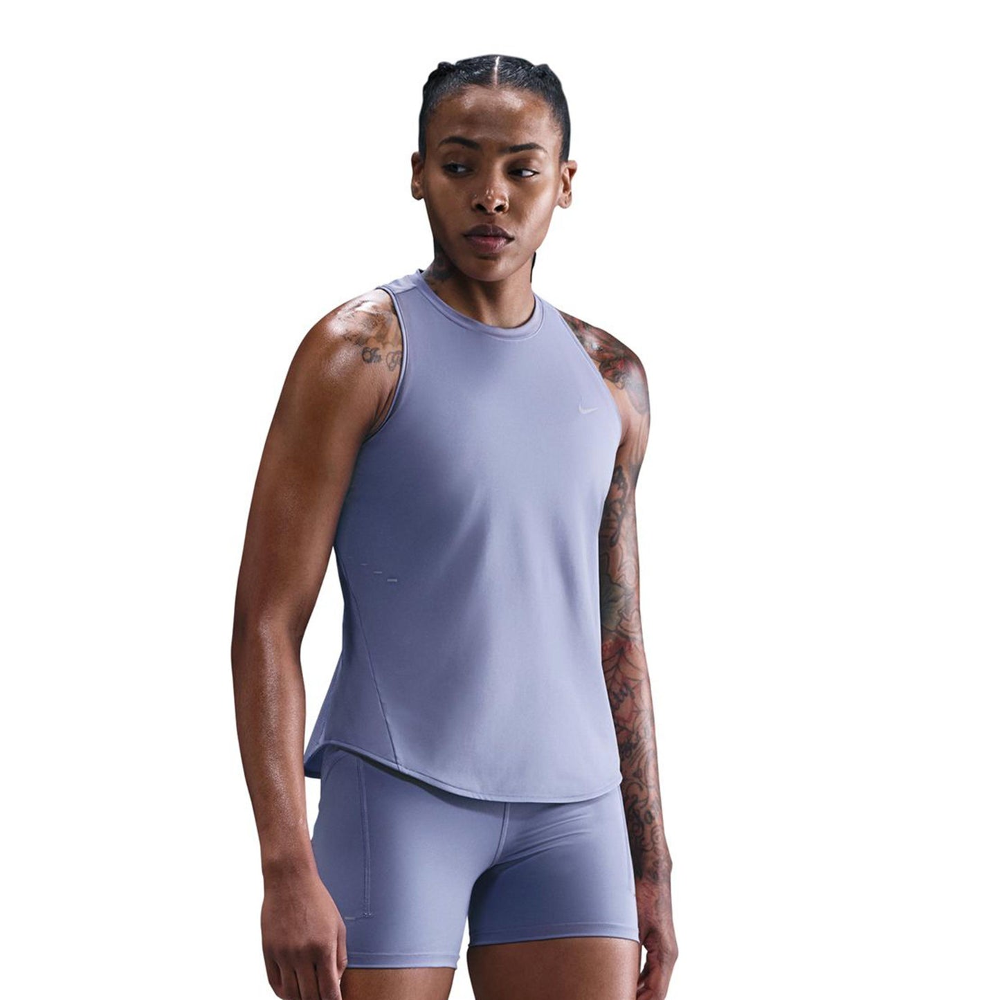 Nike Swift Top de running Mujeres - azul-gris, plateado