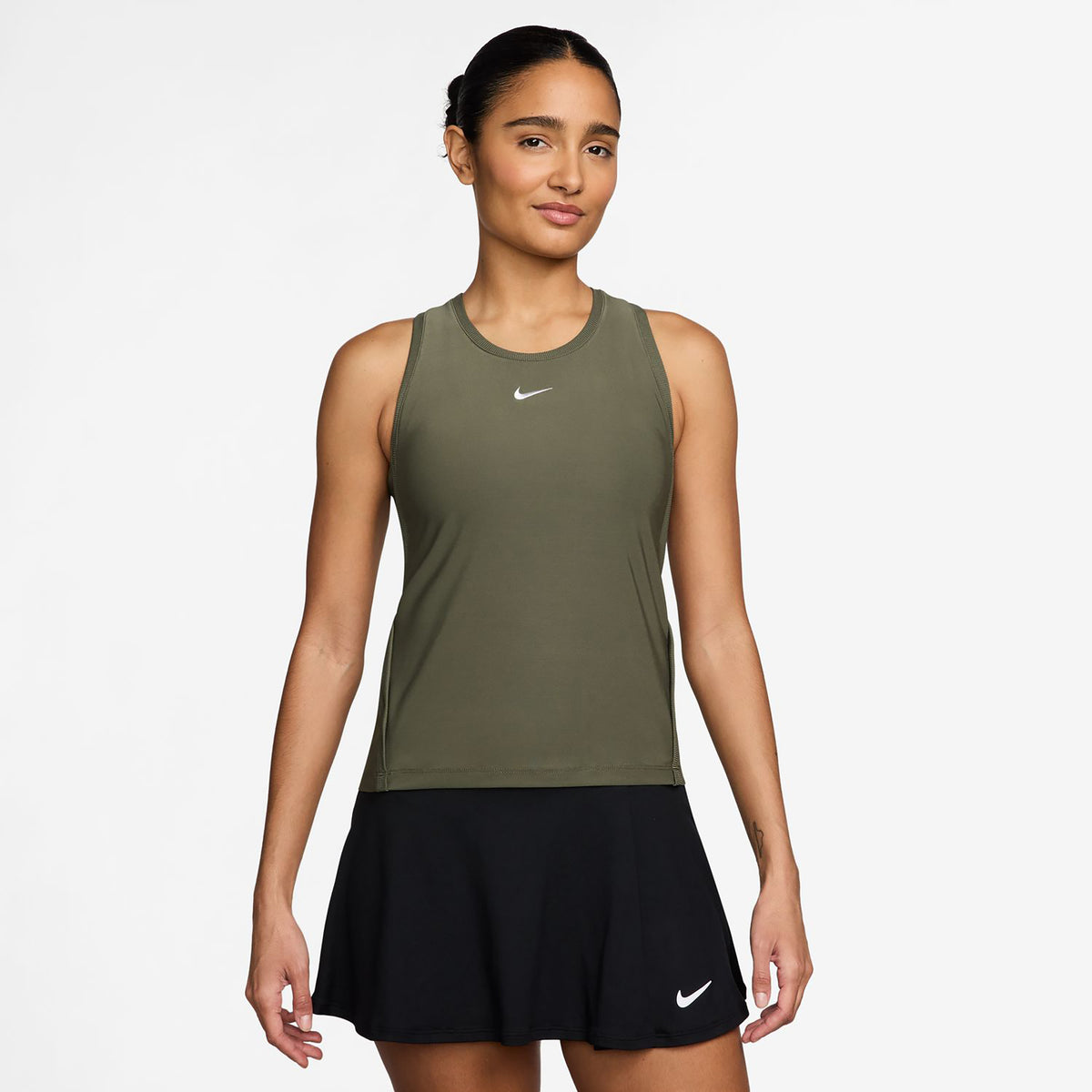 Nike Dri-FIT Victory Camiseta de tirantes Mujeres - oliva, blanco