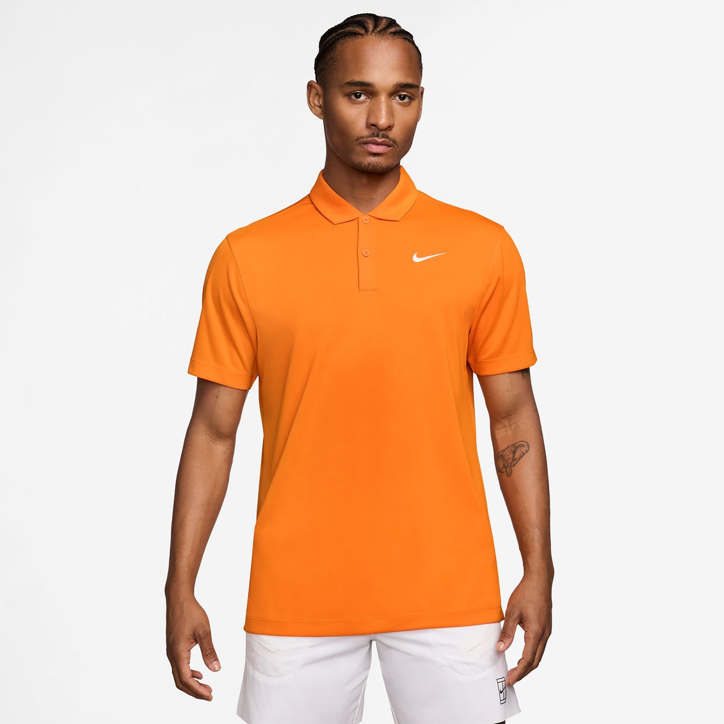 Nike Dri-Fit Victory Court Solid Polo Hombres - naranja, blanco