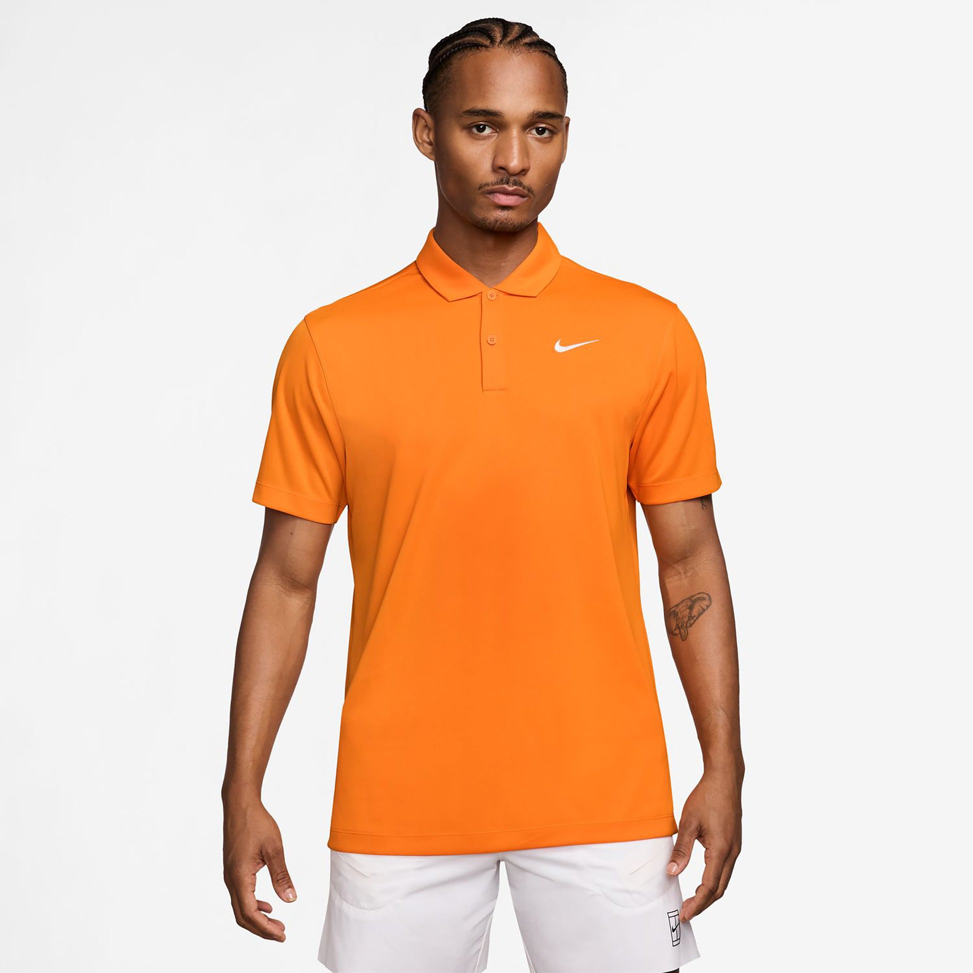 Nike Dri-Fit Victory Court Solid Polo Hombres - naranja, blanco