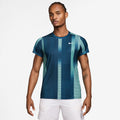 Court Victory Dri-Fit Print Camiseta de manga corta Hombres - color petróleo, blanco