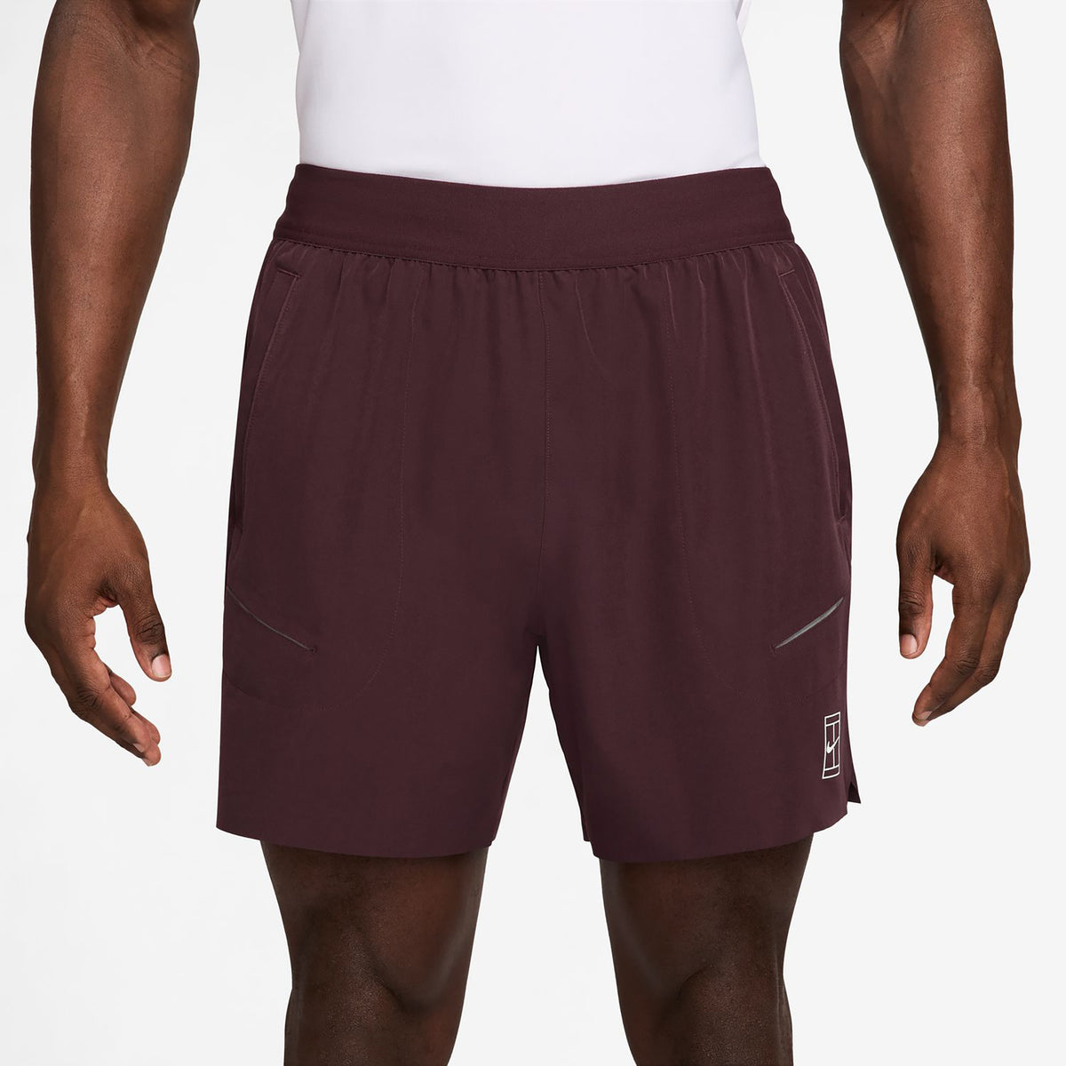 Nike Sinner Court Dri-FIT Advantage 6in Shorts Hombres - rojo oscuro, blanco