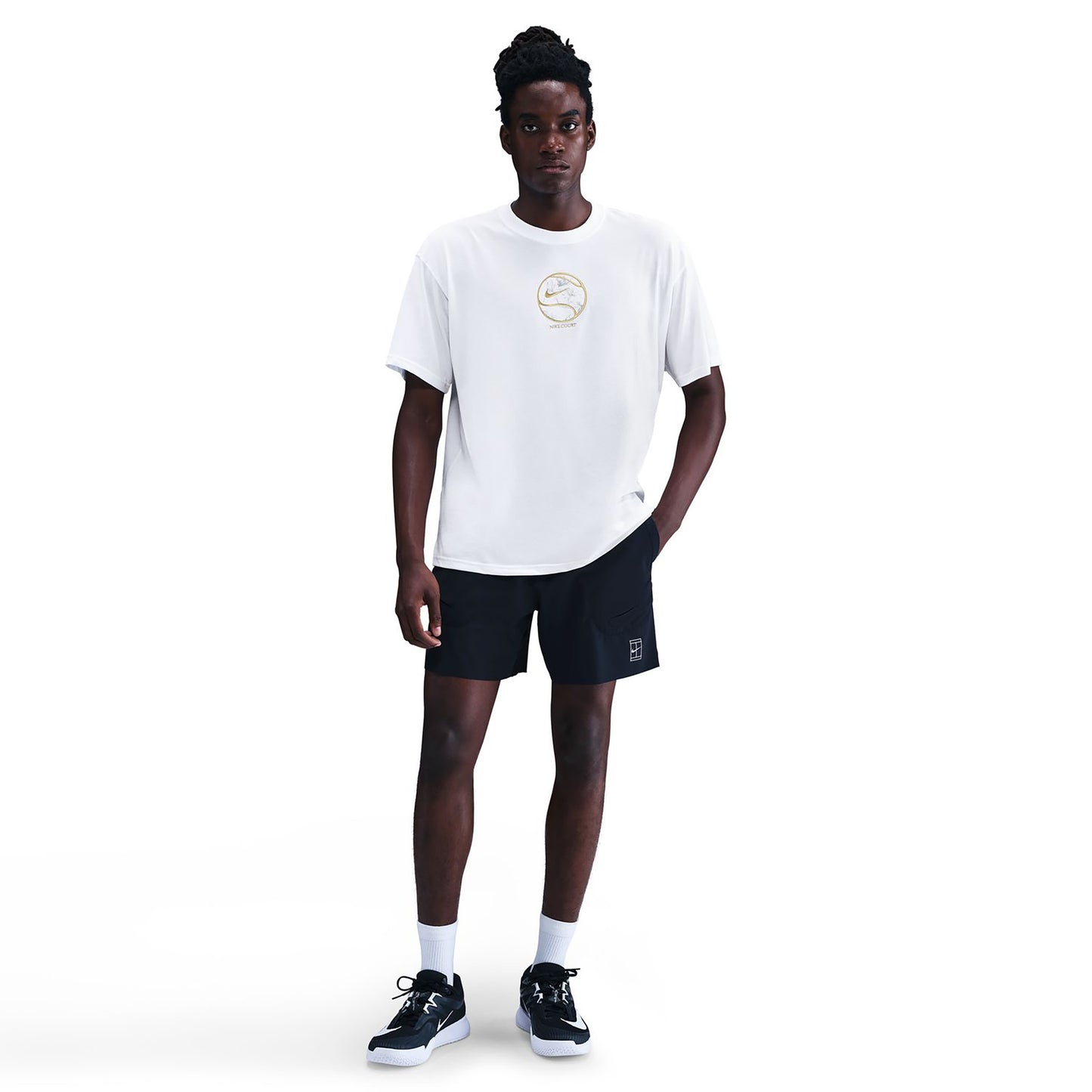 Nike Court Dri-Fit Max 90's Camiseta de manga corta Hombres-blanco