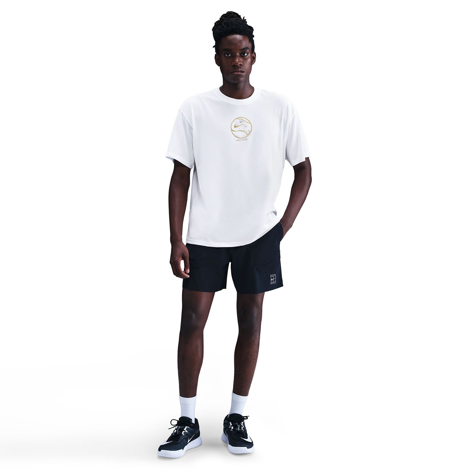 Nike Court Dri-Fit Max 90's Camiseta de manga corta Hombres-blanco