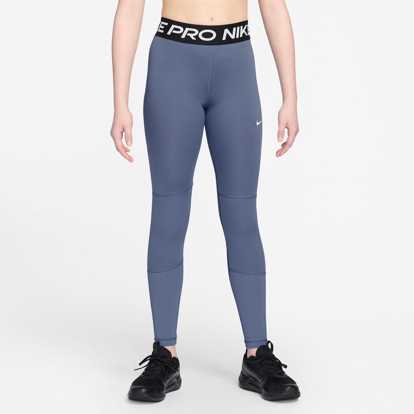 Nike Pro Malla Chicas - azul-gris, negro