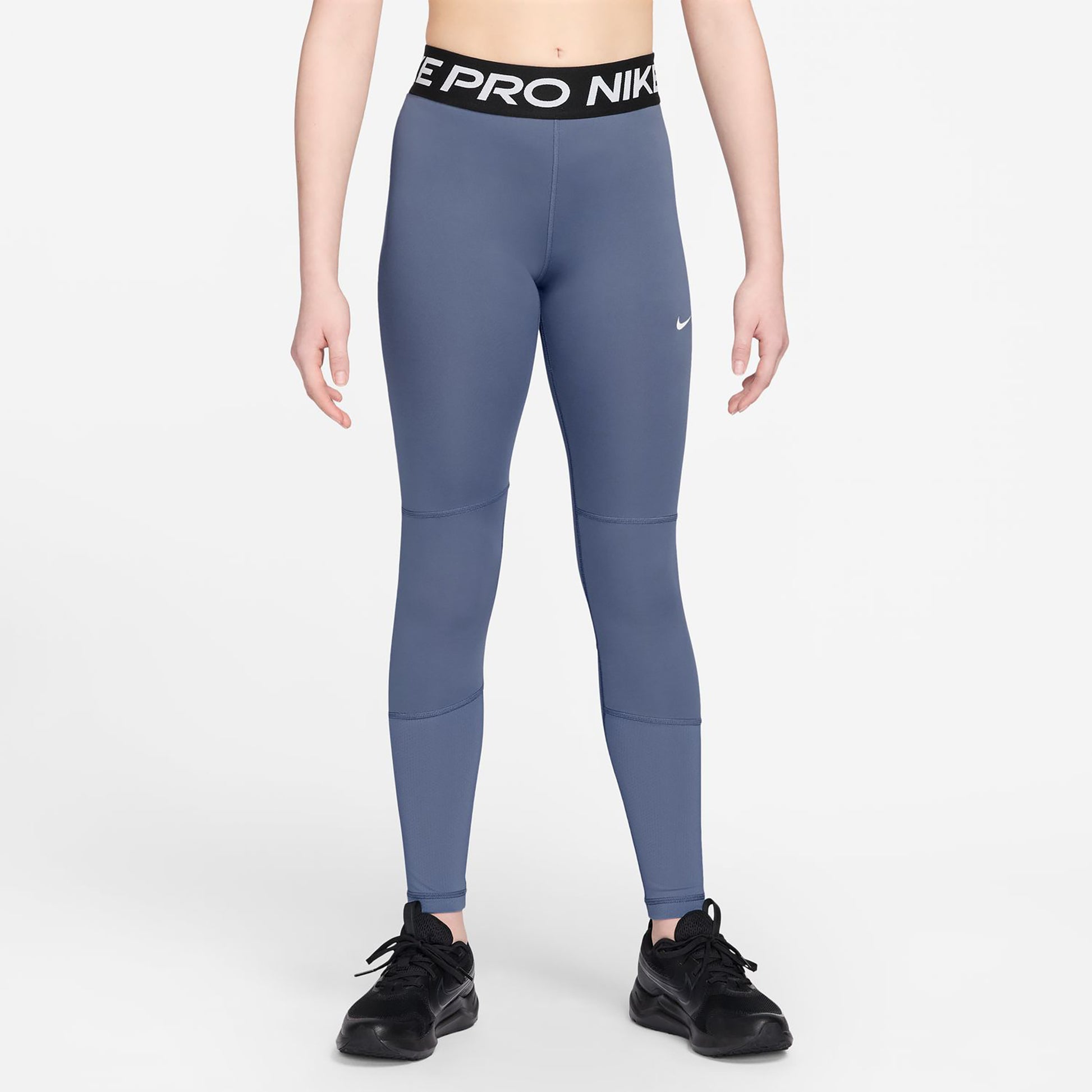 Nike Pro Malla Chicas - azul-gris, negro