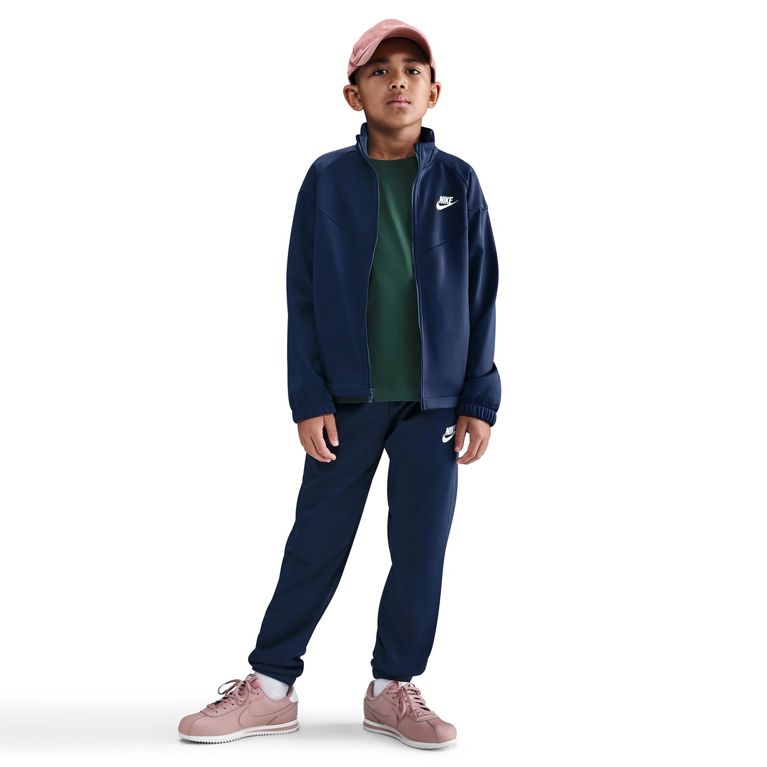 Nike Dri-Fit Full-Zip Chándal Niños-azul oscuro