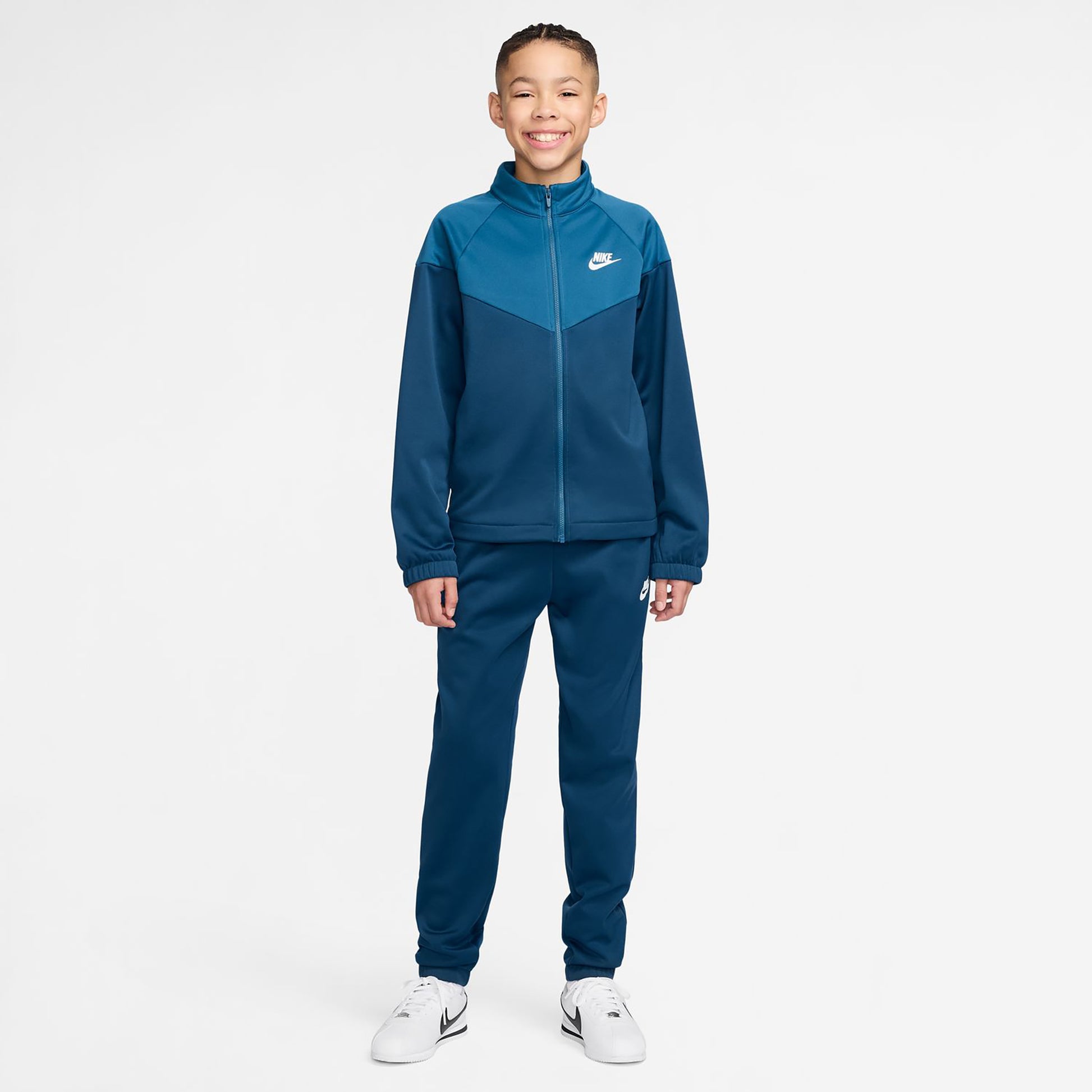Nike Dri-Fit Full-Zip Chándal Niños - color petróleo, azul