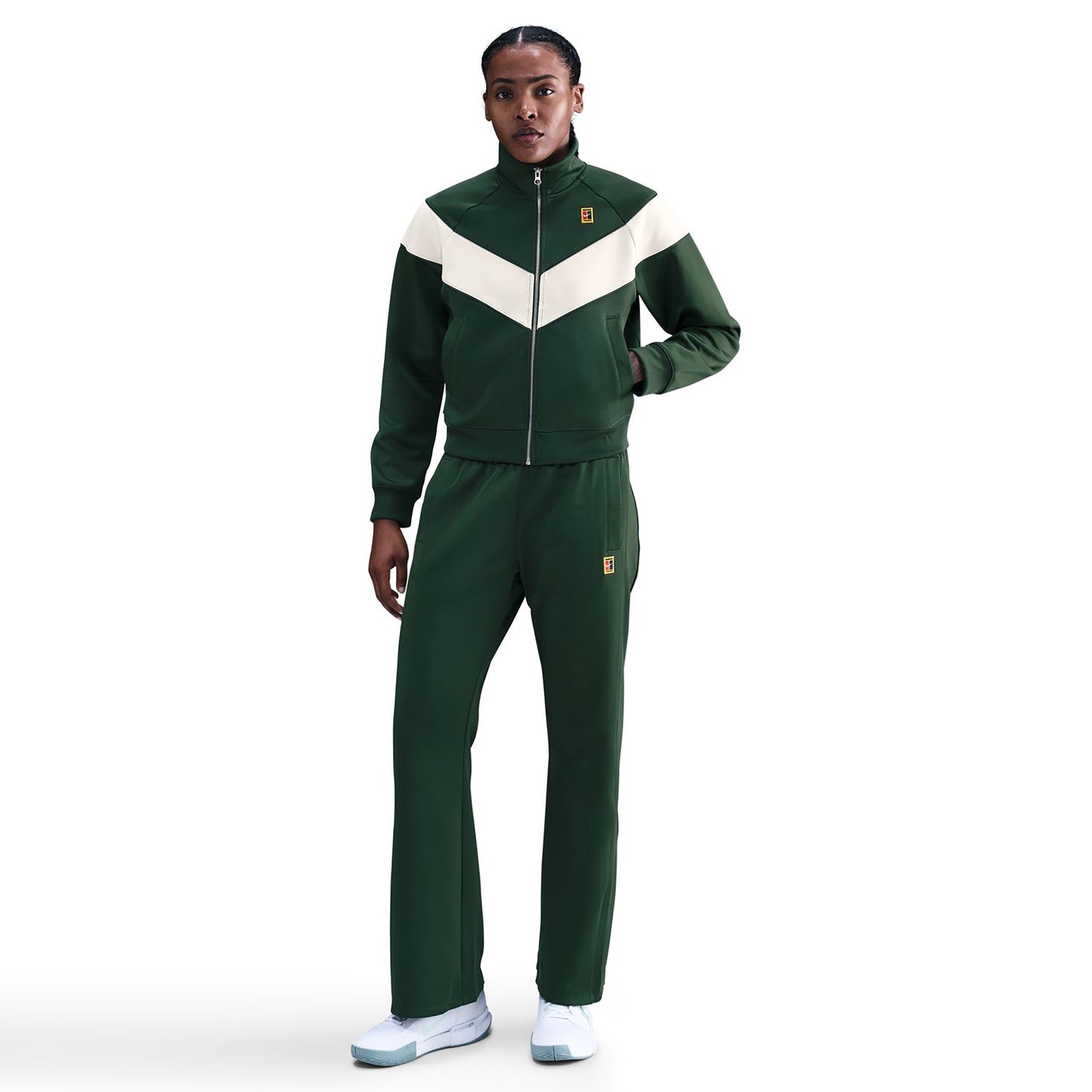 Nike Courtly Knit Heritage Chaqueta de entrenamiento Mujeres-verde oscuro