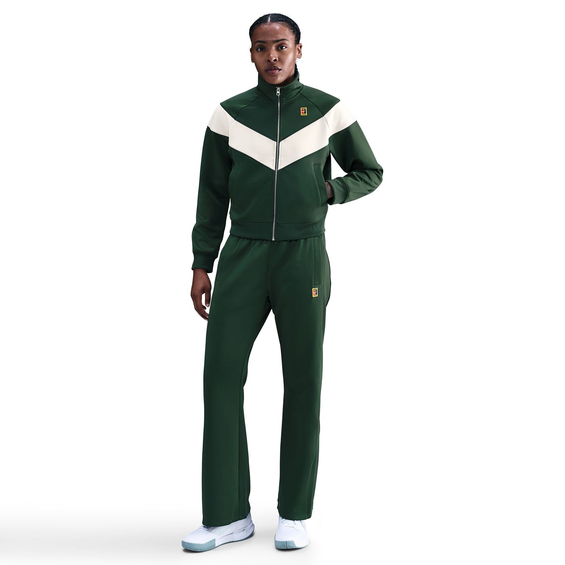 Nike Courtly Knit Heritage Chaqueta de entrenamiento Mujeres-verde oscuro