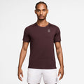 Sinner Court Dri-FIT Advantage Camiseta de manga corta Hombres - rojo oscuro, blanco