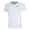 Court Dri-Fit Advantage Slam Camiseta De Manga Corta Hombres-Gris Claro,Blanco