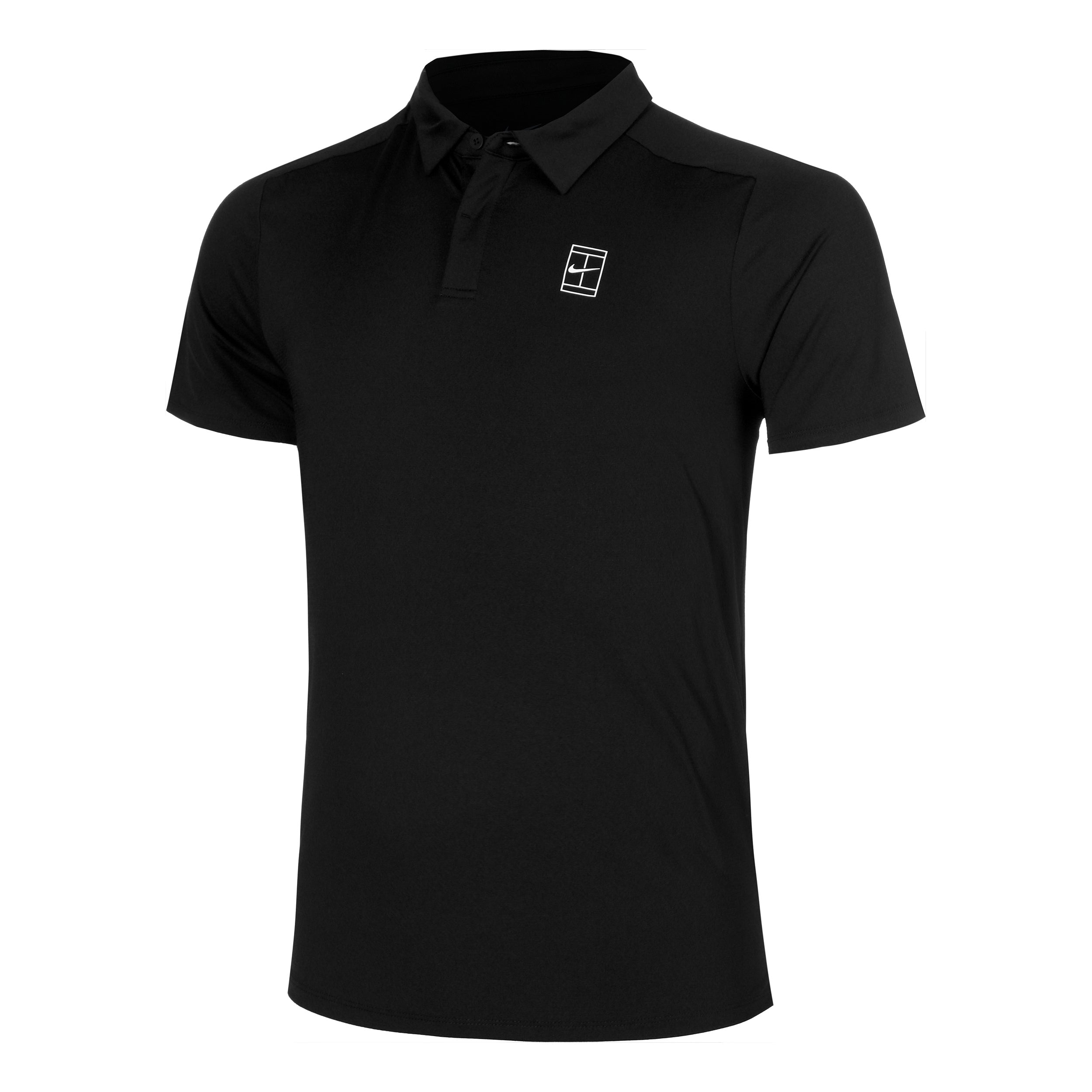 Nike Court Dri-FIT Advantage Polo Hombres-negro