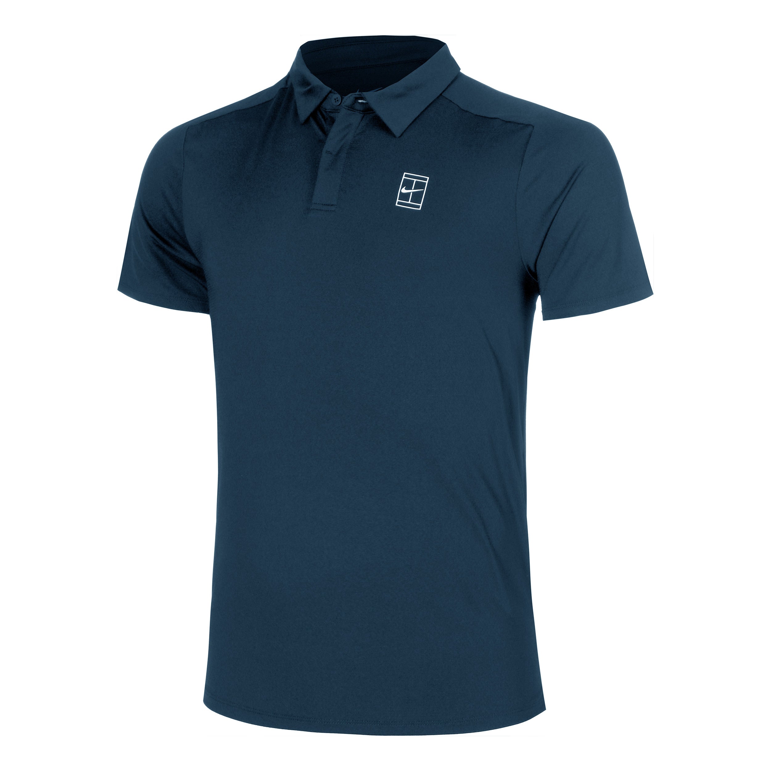 Nike Court Dri-Fit Advantage Polo Hombres-Azul Oscuro,Blanco
