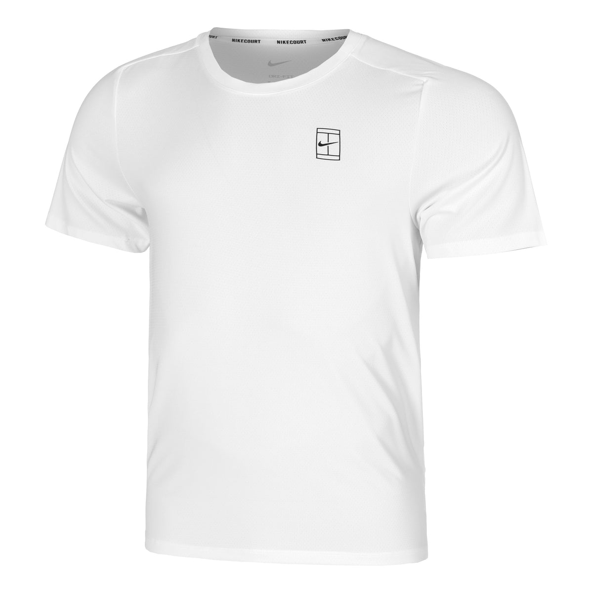 Nike Court Dri-Fit Advantage Camiseta De Manga Corta Hombres-Blanco,Negro