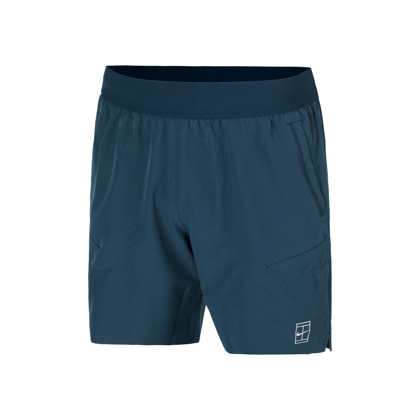 Nike Court Dri-Fit Advantage 6in Shorts Hombres-Azul Oscuro,Blanco