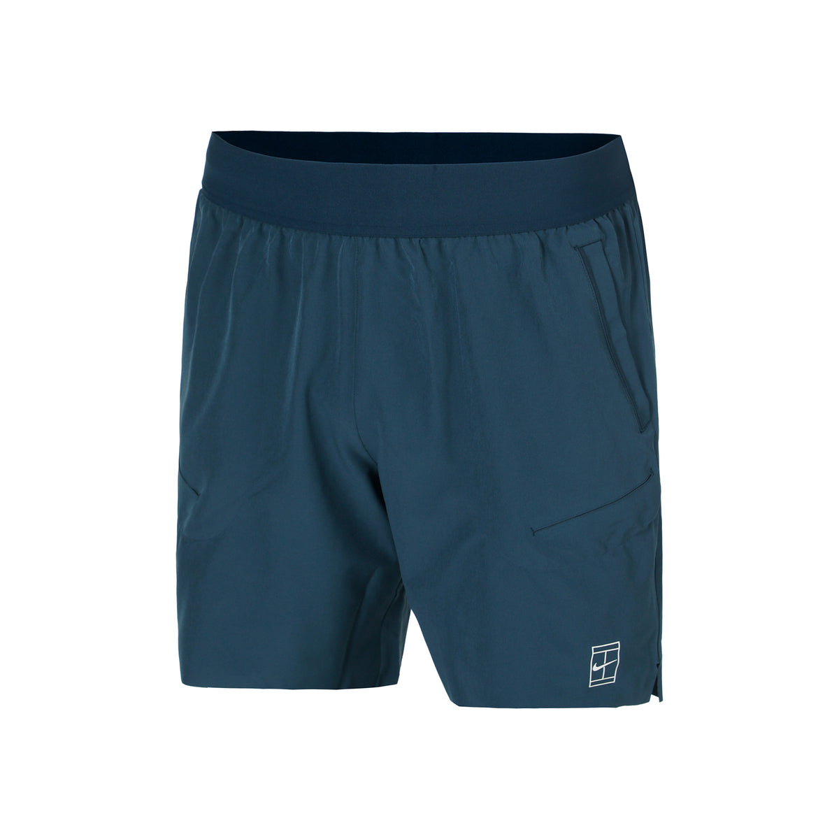 Nike Court Dri-Fit Advantage 6in Shorts Hombres-Azul Oscuro,Blanco