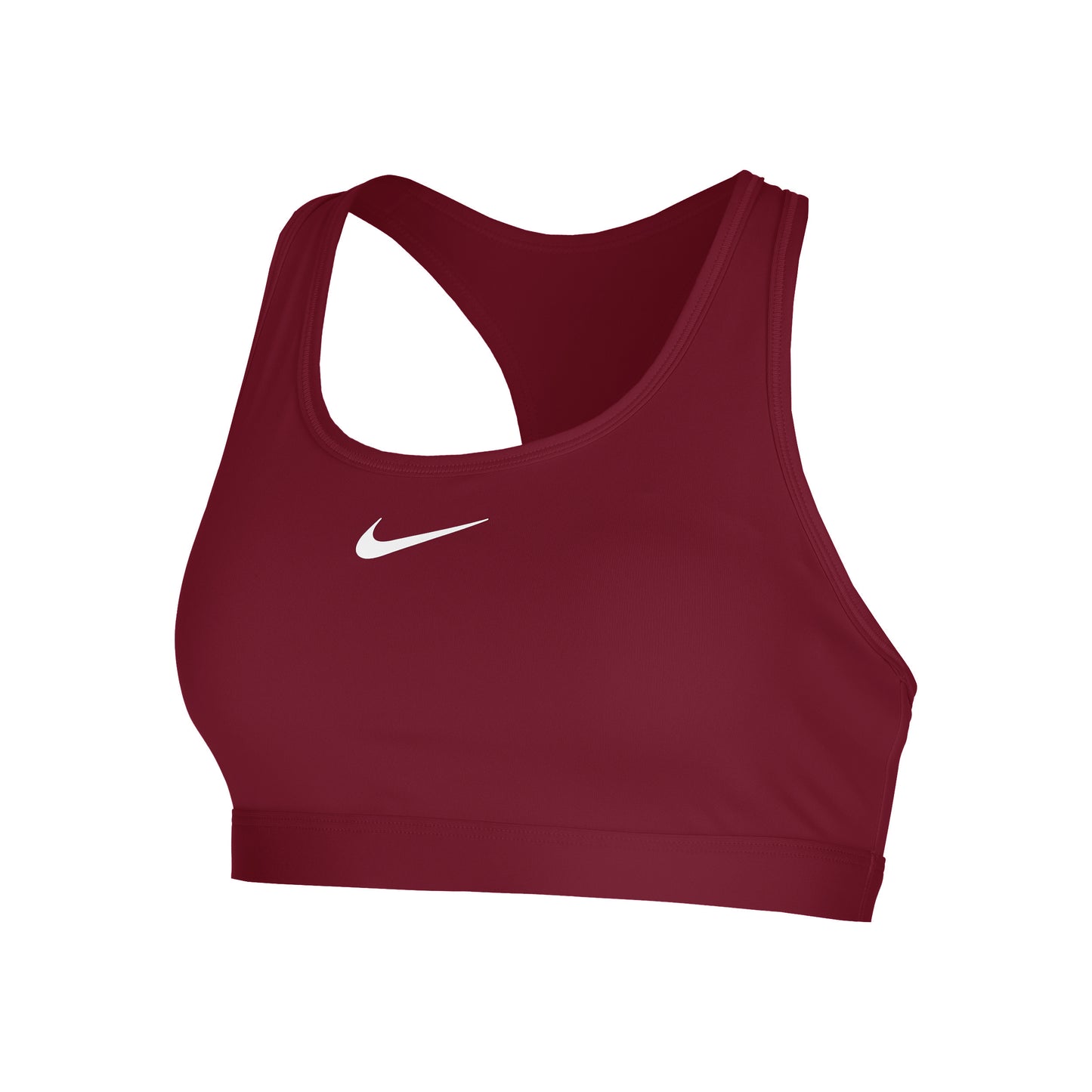 Nike Swoosh Medium Sujetador deportivo Mujeres - rojo oscuro, blanco