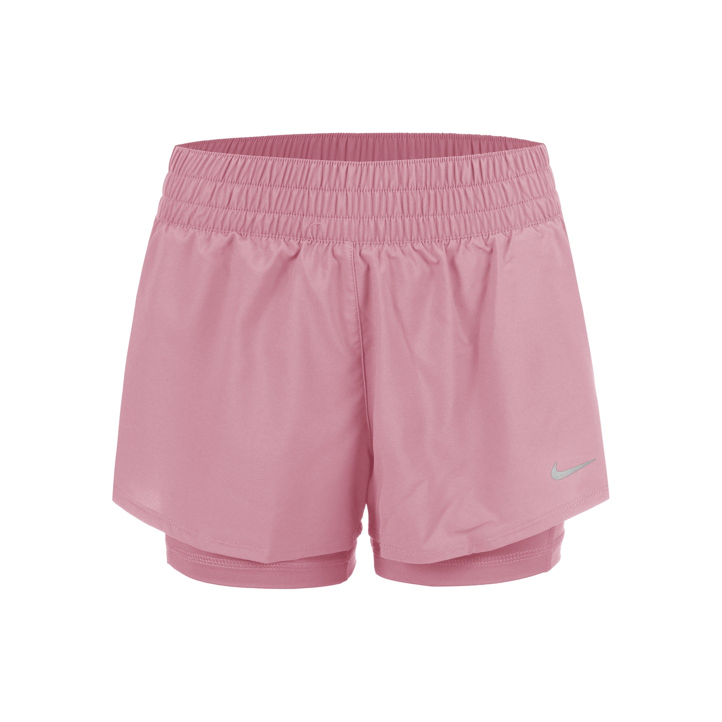 Nike Dri-Fit One Mid Rise 2in1 3in Shorts Mujeres - rosa viejo, plateado