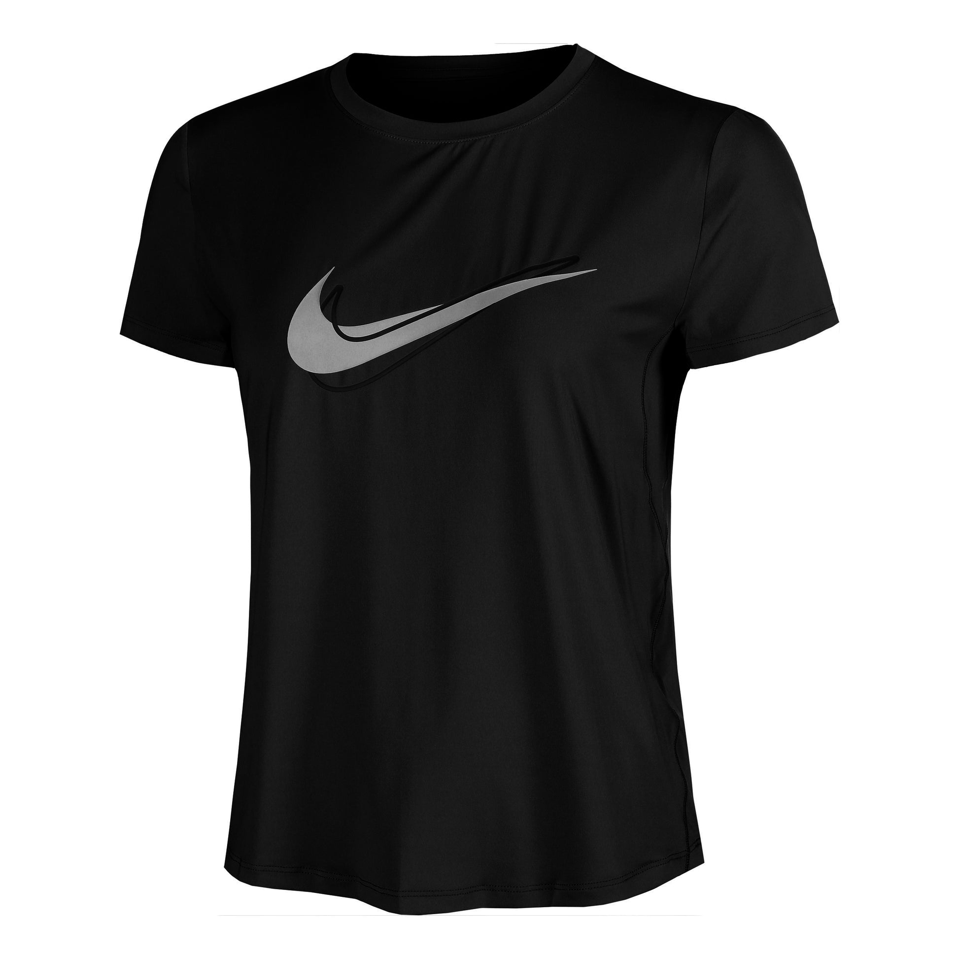 Nike Swoosh Camiseta De Running Mujeres-Negro