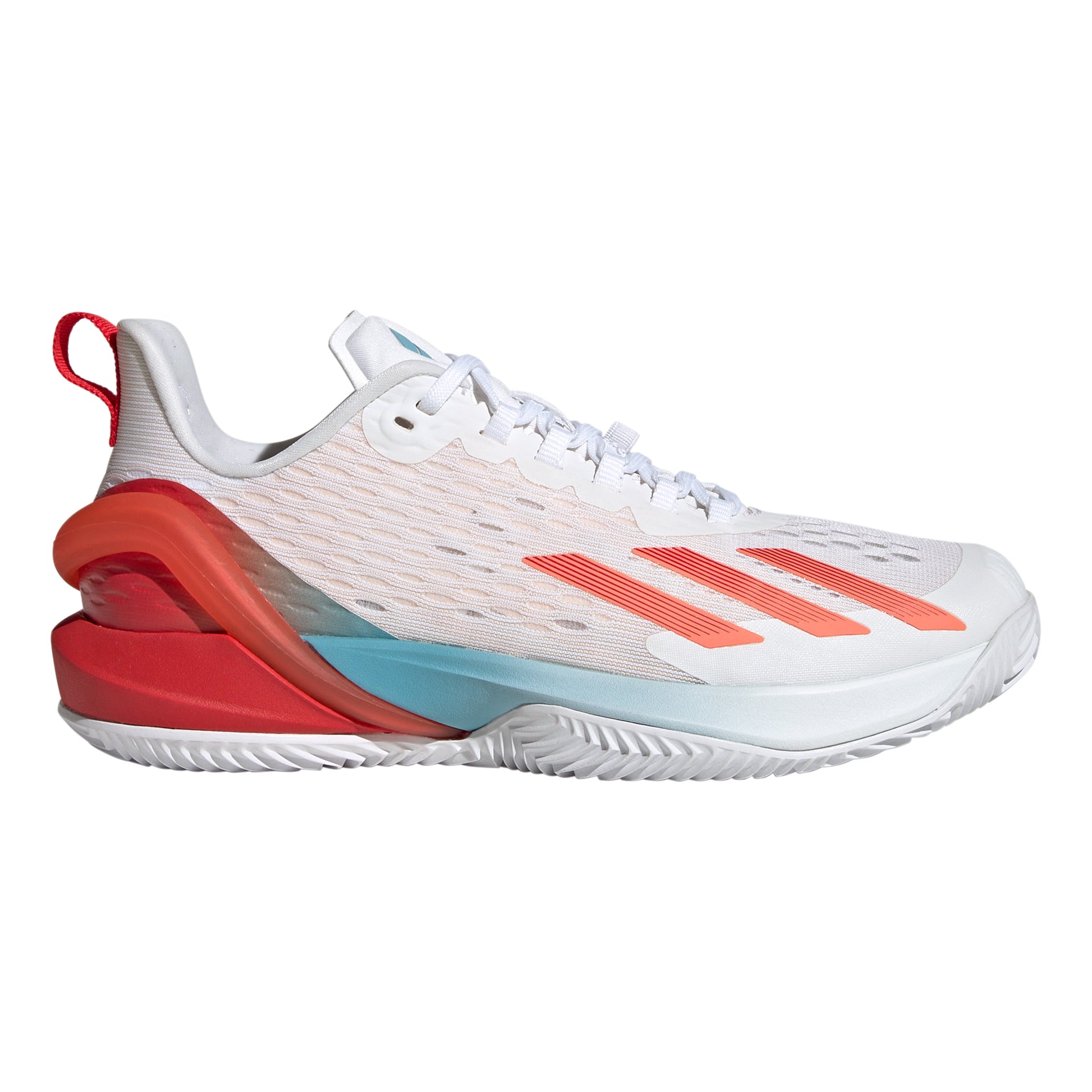 adidas adizero Cybersonic Zapatilla tierra batida Mujeres - blanco, naranja