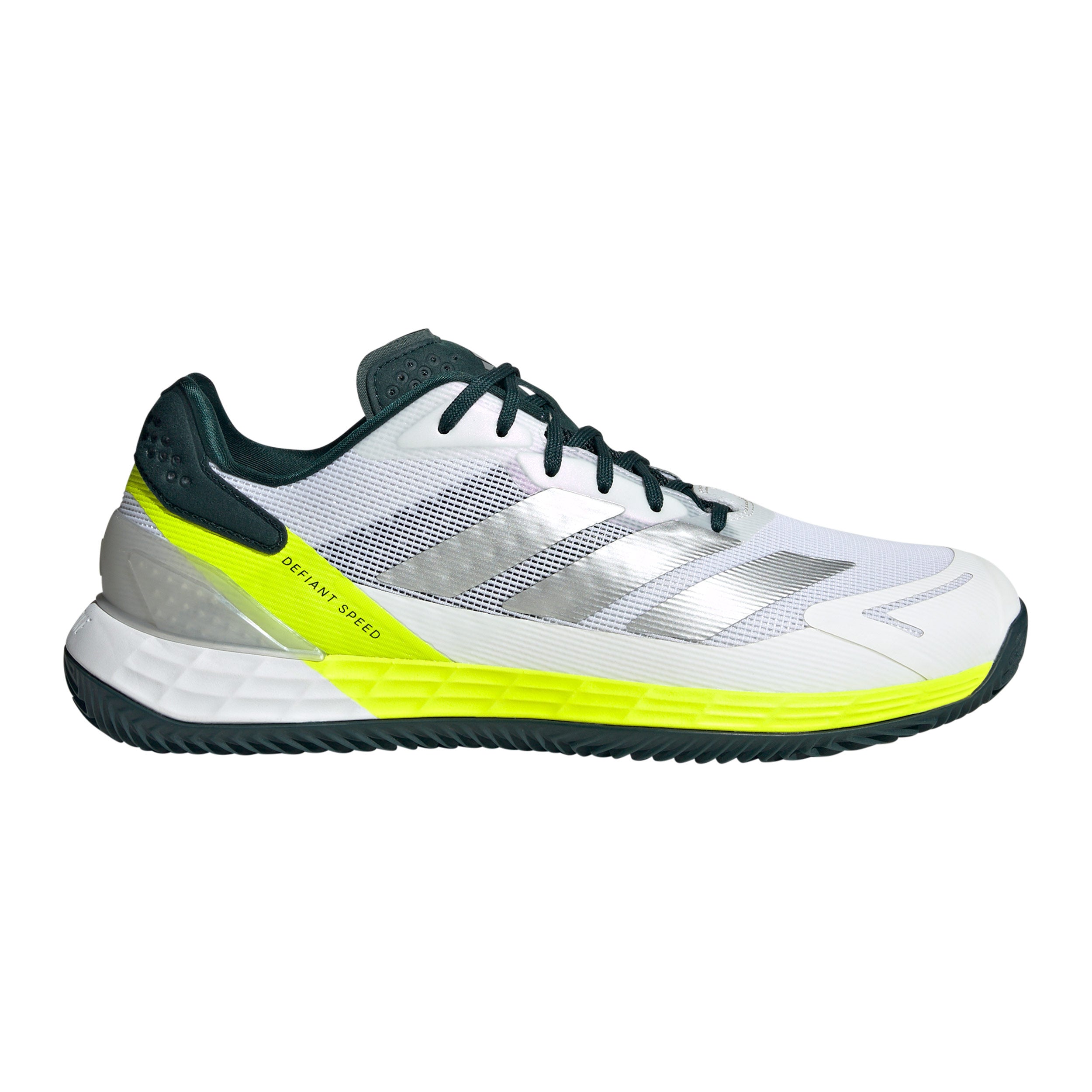 adidas Defiant Speed 2 Zapatilla tierra batida Hombres - blanco, amarillo neón