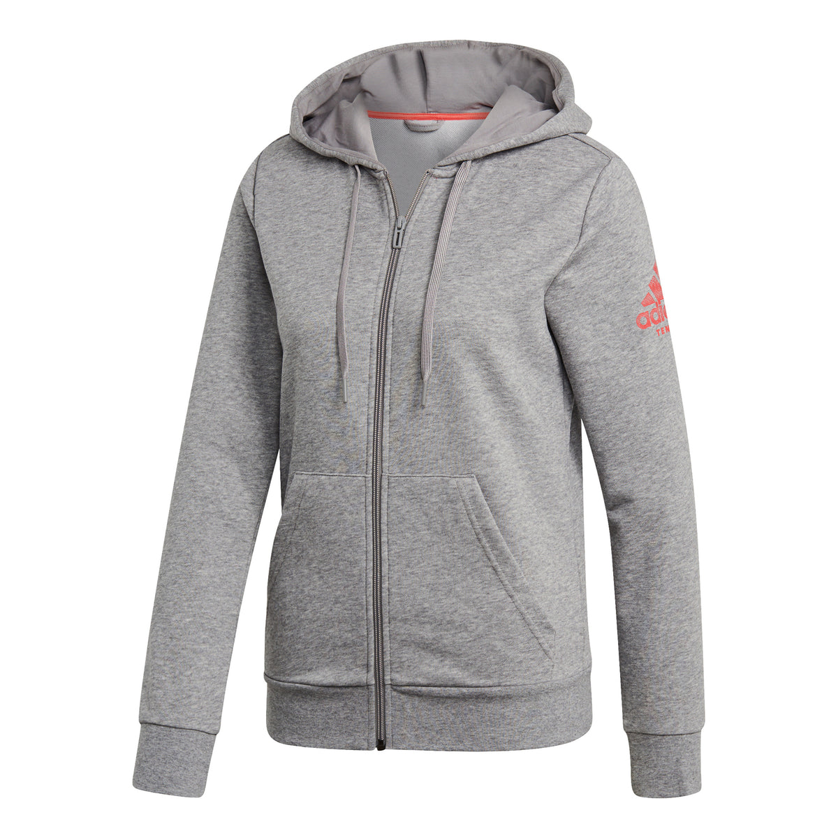 adidas Club Sudadera con cremallera Mujeres - gris claro, coral