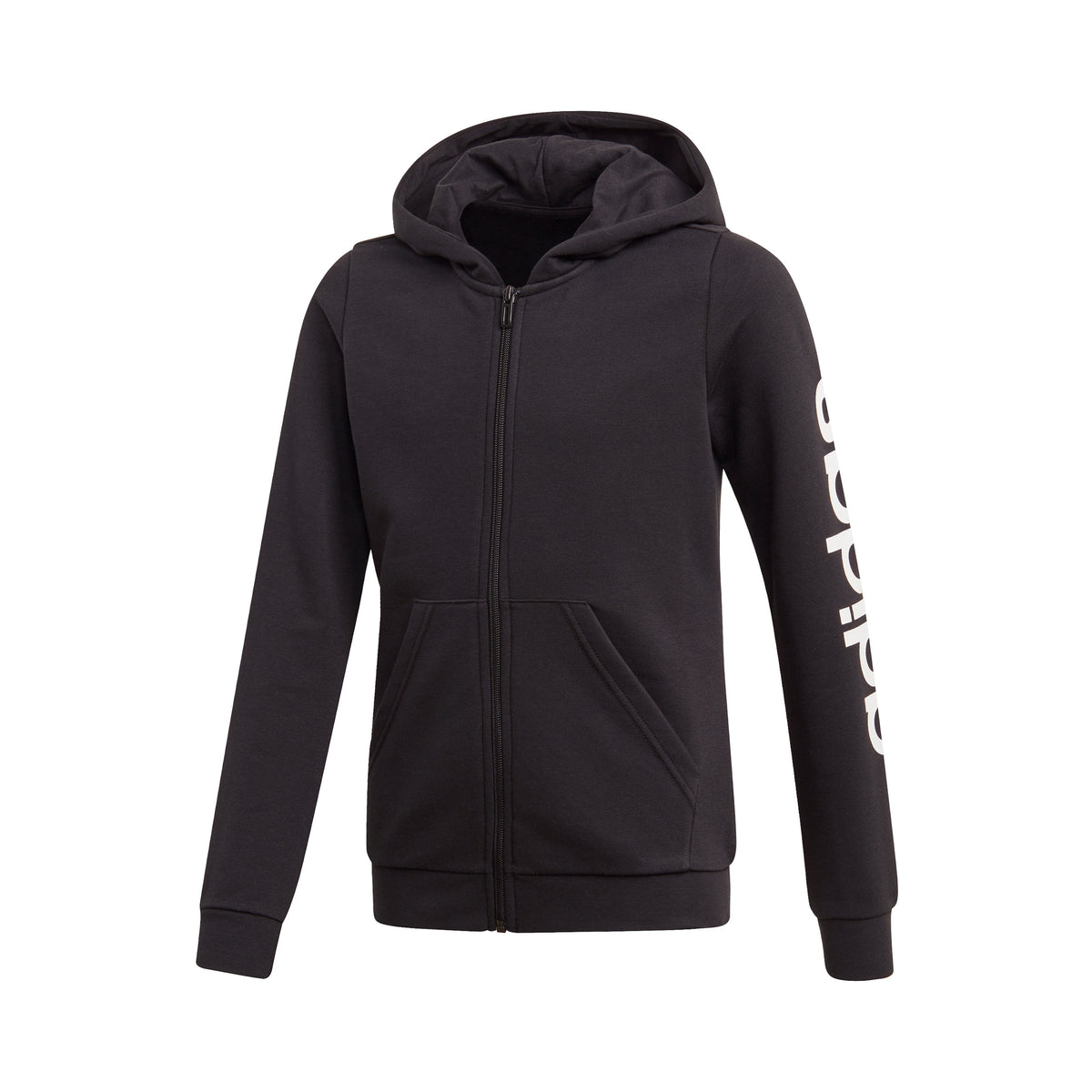 adidas Linear Sudadera con cremallera Chicas - negro, blanco