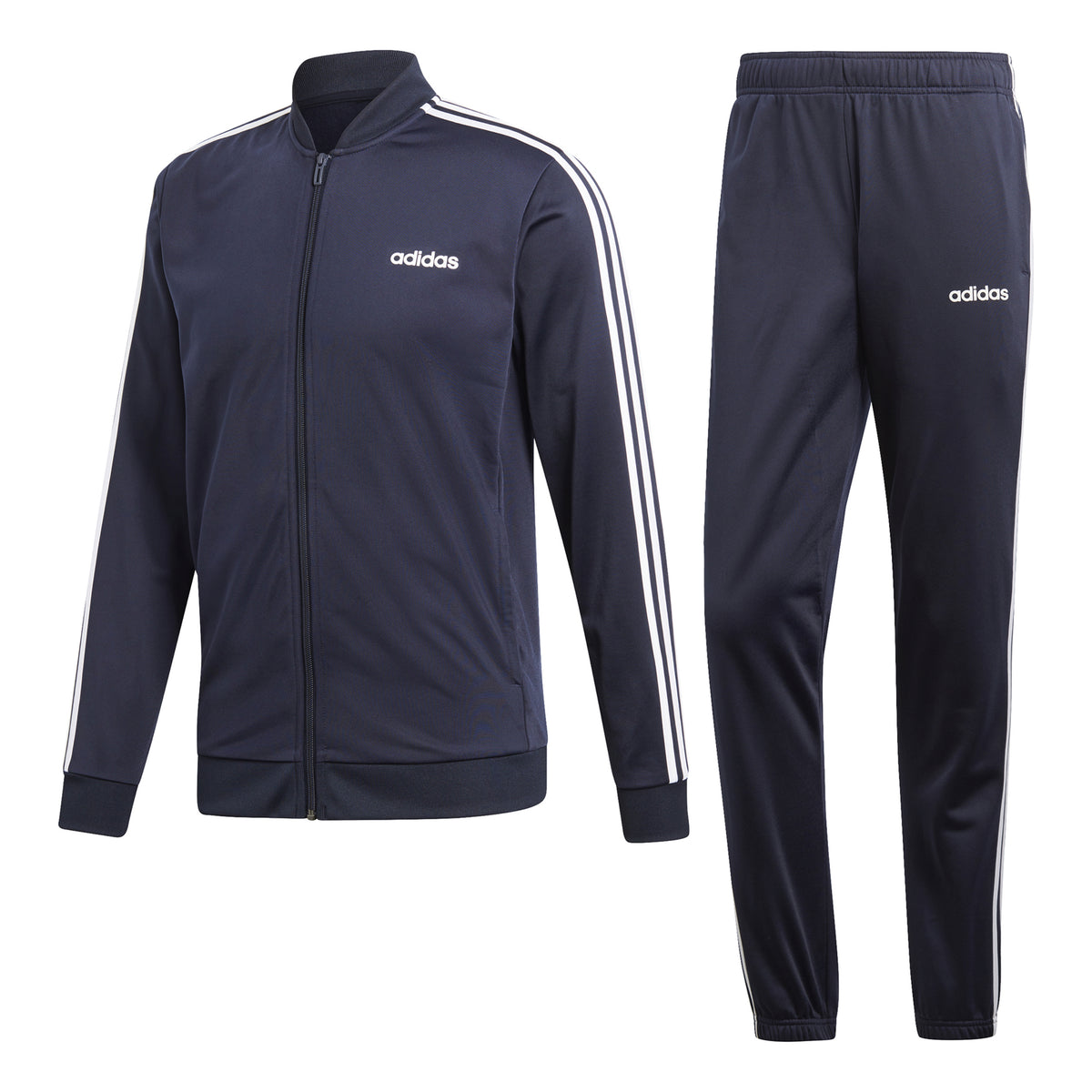 adidas Back to Basic 3 Stripes Chándal Hombres - azul oscuro, blanco
