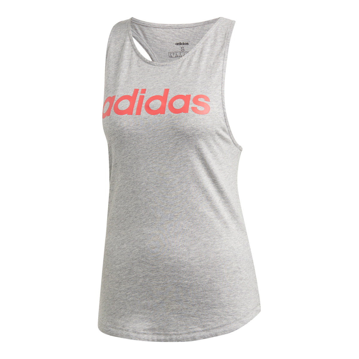 adidas Linear Loos Camiseta de tirantes Mujeres - gris claro, coral