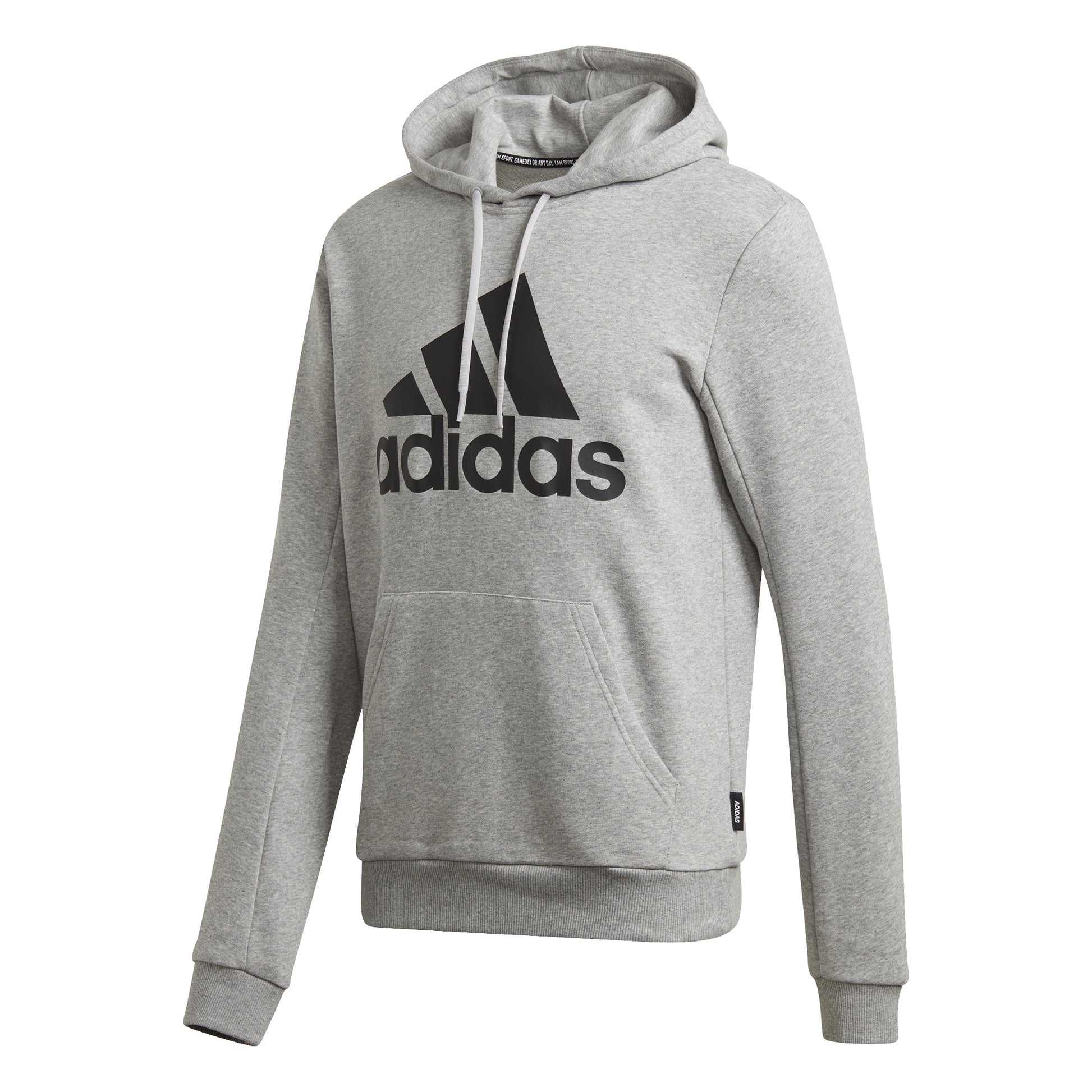 adidas Must Have Badge of Sport Sudadera con capucha Hombres - gris claro, negro