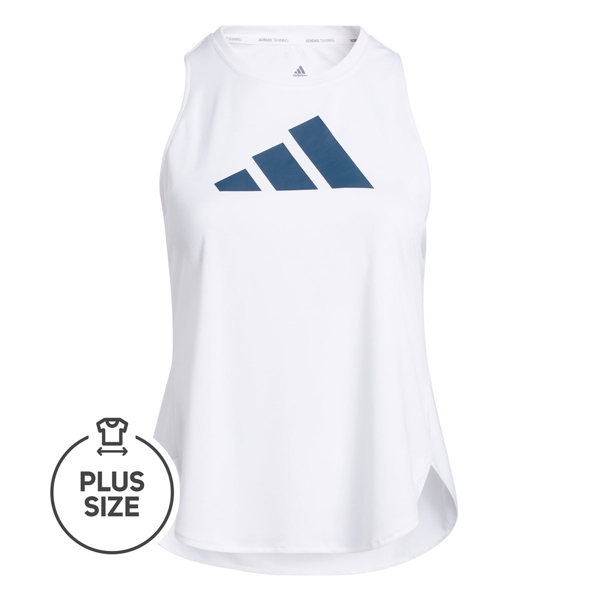 adidas Badge of Sport Logo Plus Size Camiseta de tirantes Mujeres - blanco, azul