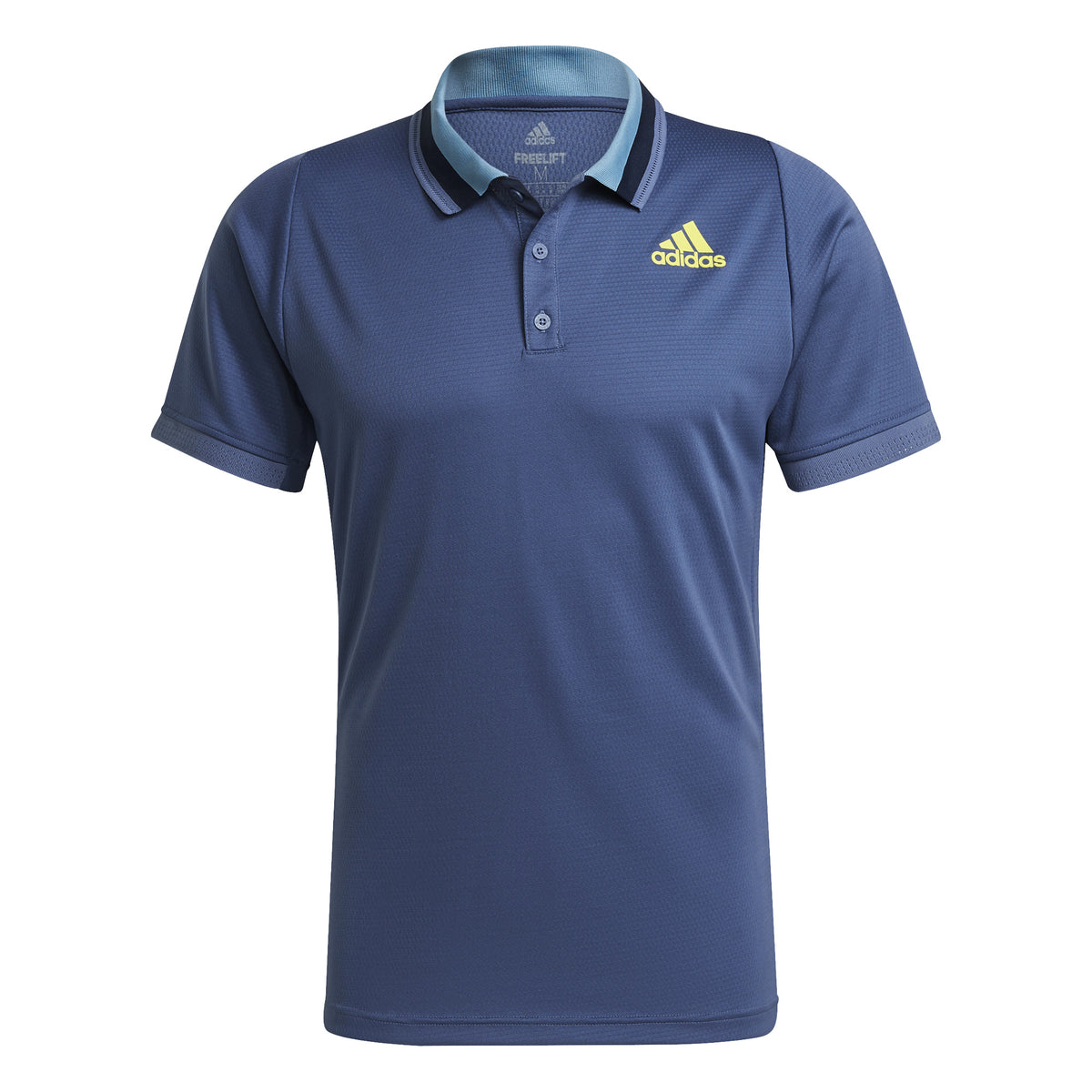 adidas Primeblue Freelift Heather Polo Hombres - azul oscuro, amarillo