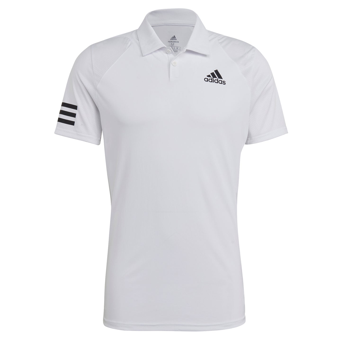 adidas Club 3 Stripes Polo Hombres - blanco, negro