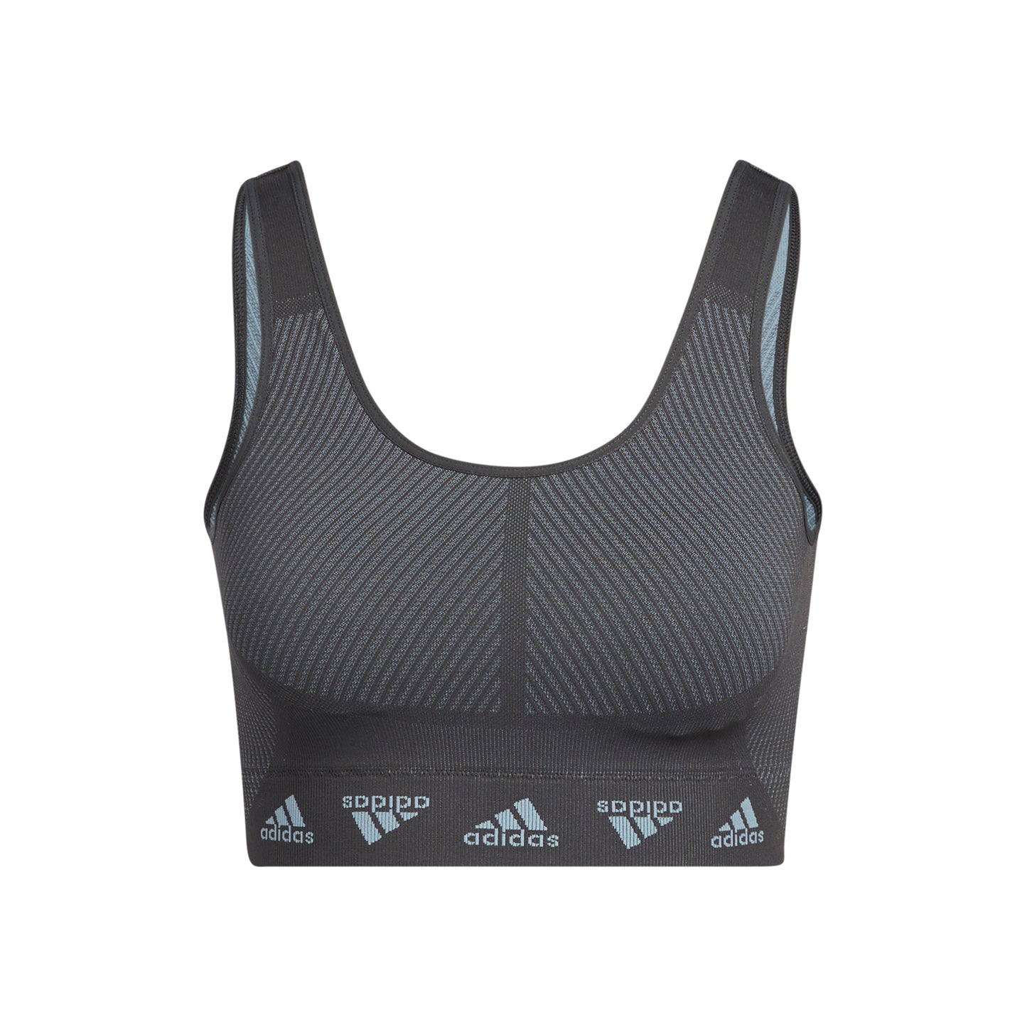 adidas Aeroknit Sujetador deportivo Mujeres - gris oscuro