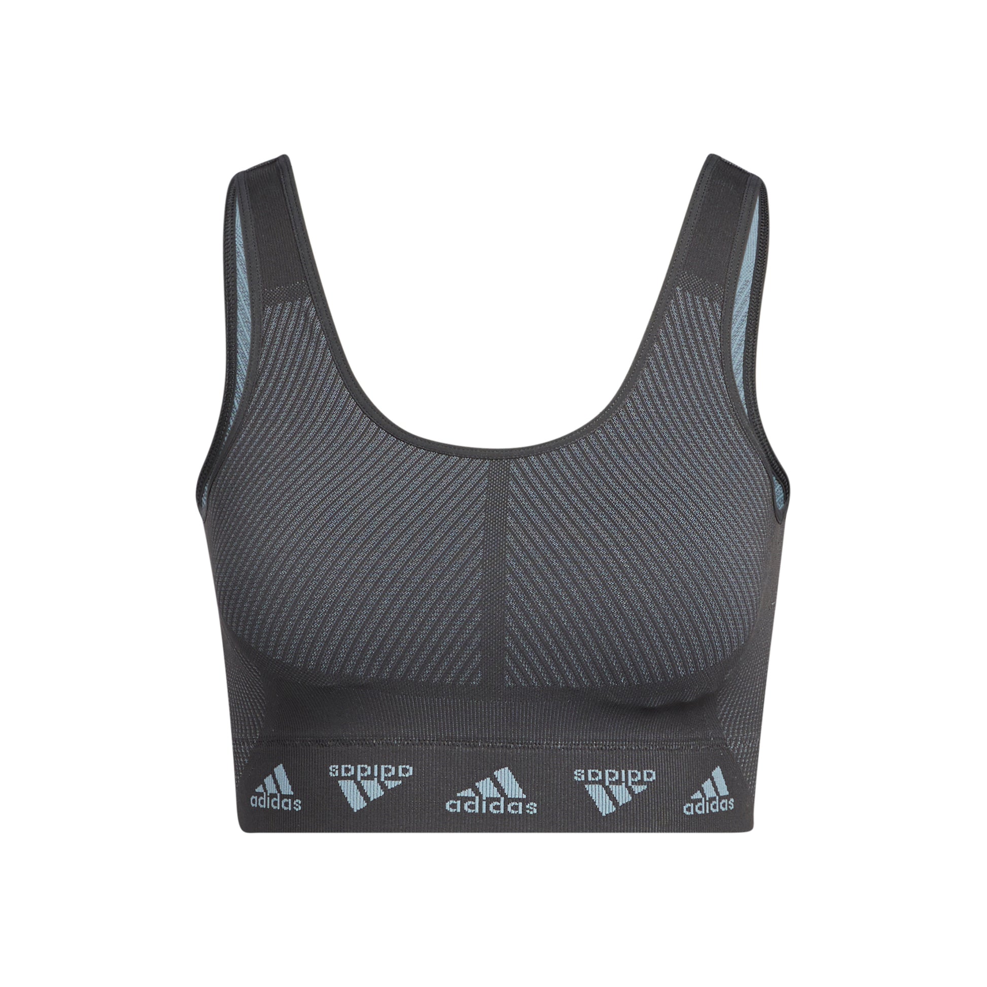 adidas Aeroknit Sujetador deportivo Mujeres - gris oscuro