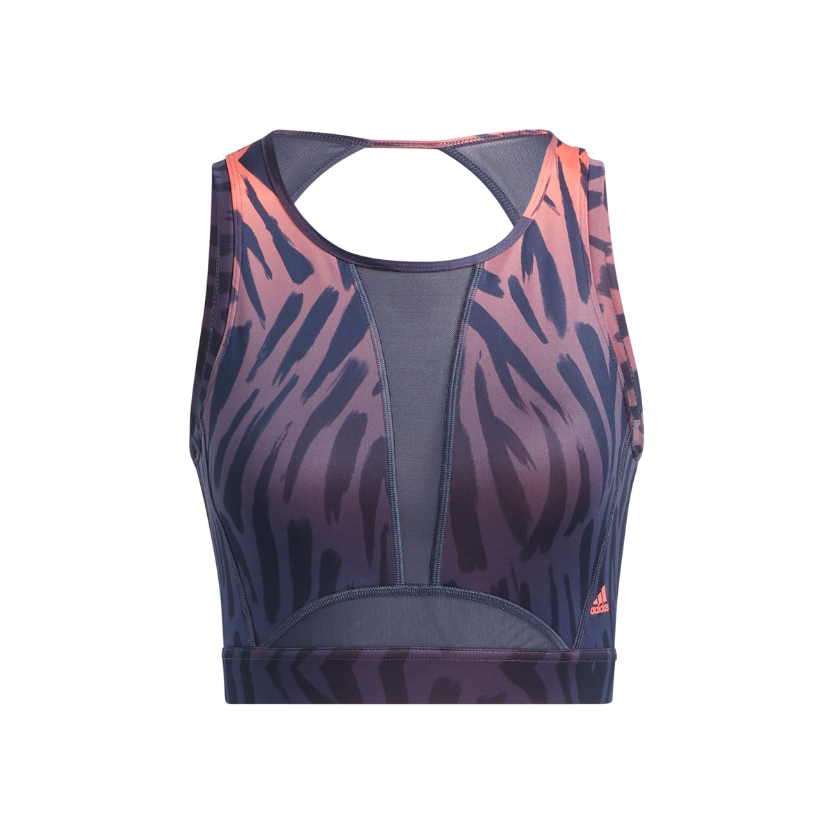 adidas TIGR All over Print Sujetador deportivo Mujeres - azul oscuro, coral