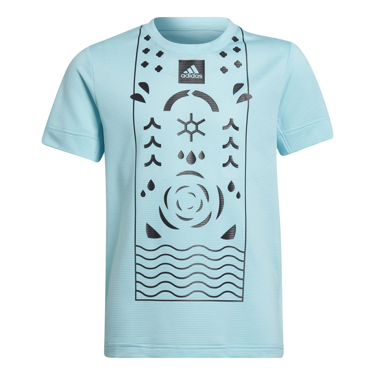 adidas Q2 Camiseta de manga corta Chicos - azul claro, negro