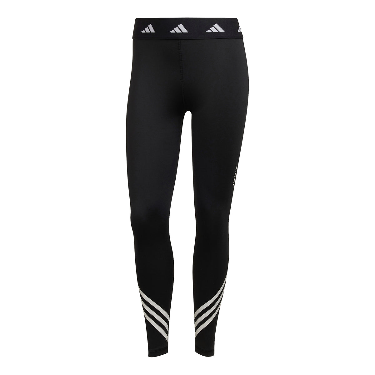 adidas Tech-Fit 3 Stripes 7/8 Malla Mujeres - negro,
