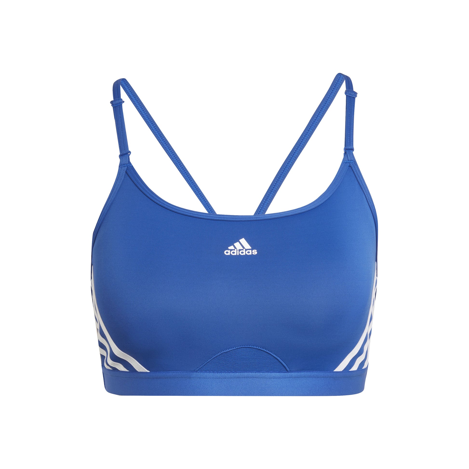 adidas Aeroreact Low-Support 3Stripes Sujetador deportivo Mujeres - azul