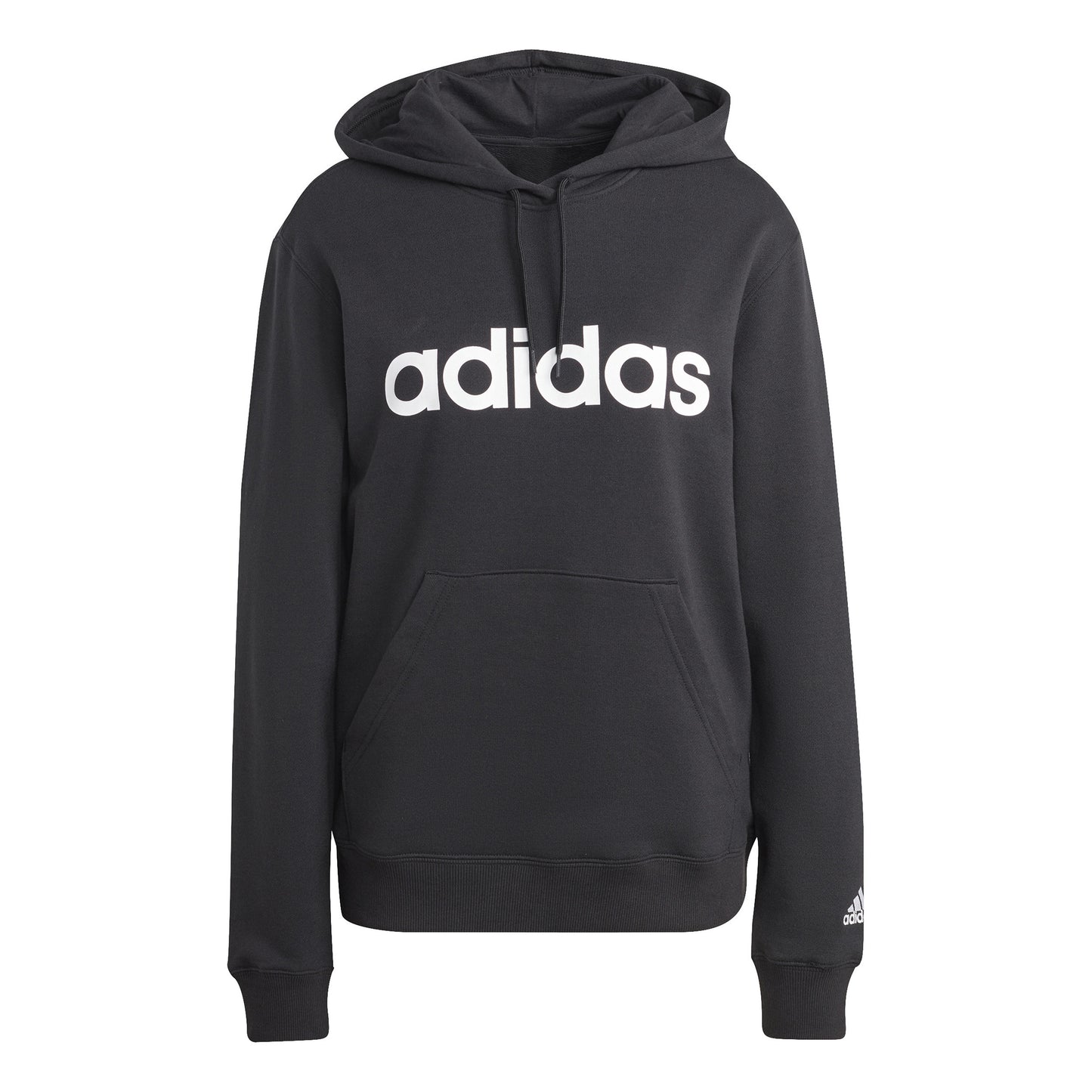 adidas Essentials Linear Sudadera Con Capucha Mujeres-Negro,Blanco