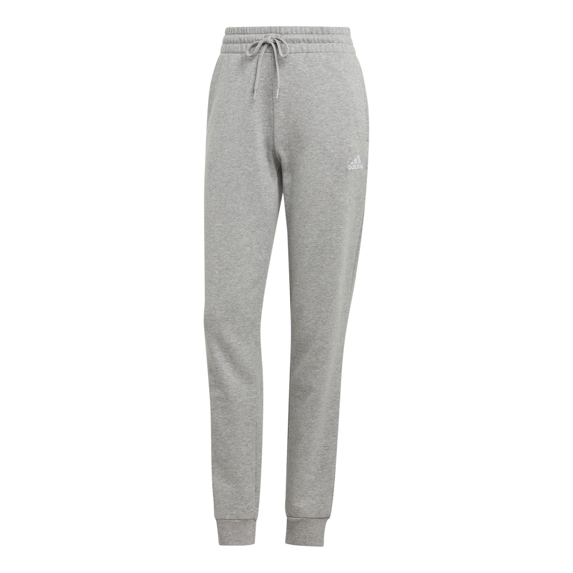 adidas Essentials Linear French Terry Cuffed Pantalón De Entrenamiento Mujeres-Gris Claro,Blanco