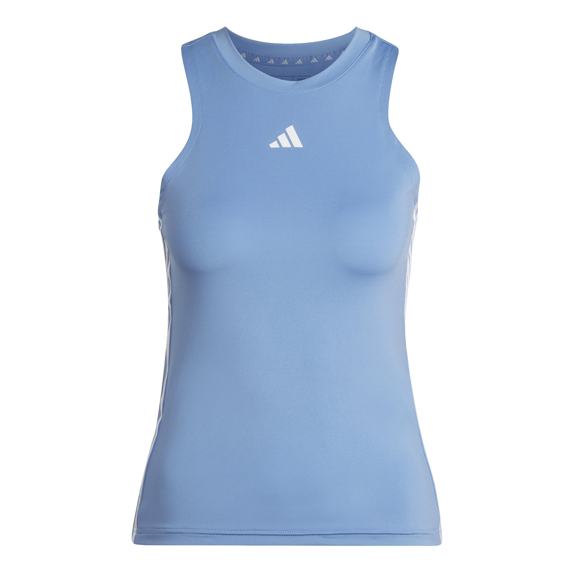 adidas Training  Regular 3-Stripes Camiseta de tirantes Mujeres - azul claro, blanco