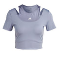 HIIT AEROREADY Crop Training Camiseta de manga corta Mujeres - gris,