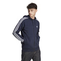 3Stripes Sudadera con cremallera Hombres - azul oscuro, blanco